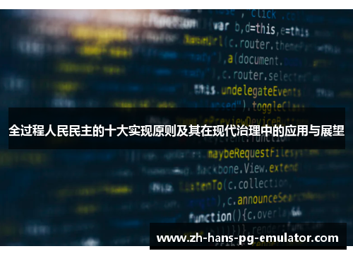 全过程人民民主的十大实现原则及其在现代治理中的应用与展望