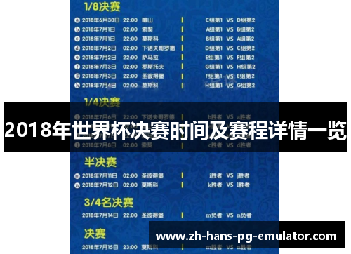 2018年世界杯决赛时间及赛程详情一览 2018年世界杯决赛时间及赛程详情一览